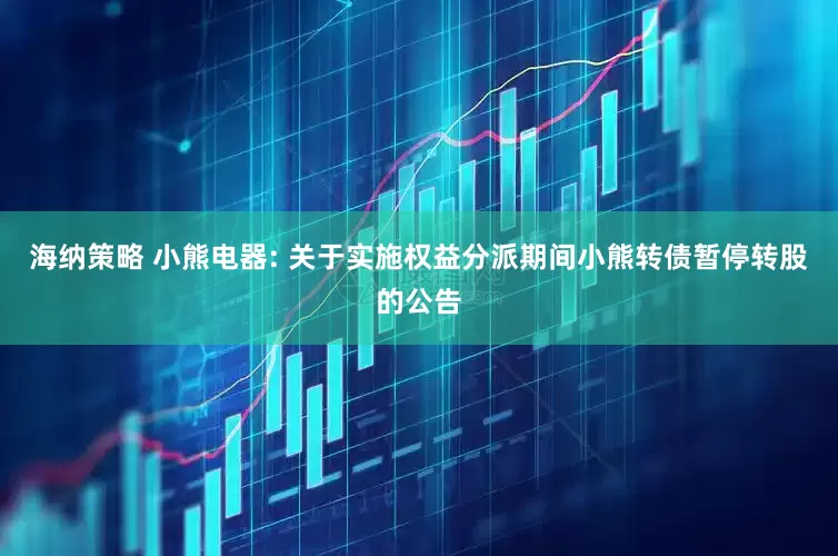 海纳策略 小熊电器: 关于实施权益分派期间小熊转债暂停转股的公告