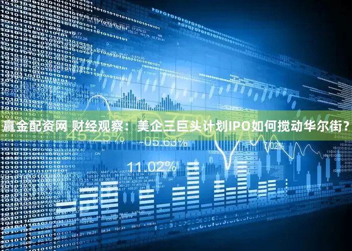 赢金配资网 财经观察：美企三巨头计划IPO如何搅动华尔街？
